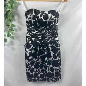 Davids Bridal Floral Strapless Dress 2